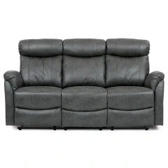 Relaxační sedačka 3+1+1, potah šedá látka v dekoru broušené kůže, funkce Relax I/II s aretací ASD-311 GREY3