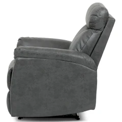 Relaxační sedačka 3+1+1, potah šedá látka v dekoru broušené kůže, funkce Relax I/II s aretací ASD-311 GREY3