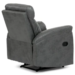 Relaxační sedačka 3+1+1, potah šedá látka v dekoru broušené kůže, funkce Relax I/II s aretací ASD-311 GREY3