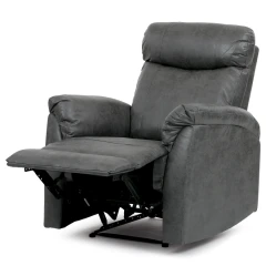 Relaxační sedačka 3+1+1, potah šedá látka v dekoru broušené kůže, funkce Relax I/II s aretací ASD-311 GREY3