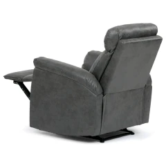 Relaxační sedačka 3+1+1, potah šedá látka v dekoru broušené kůže, funkce Relax I/II s aretací ASD-311 GREY3