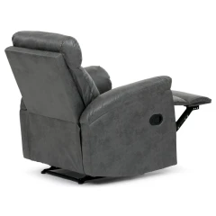 Relaxační sedačka 3+1+1, potah šedá látka v dekoru broušené kůže, funkce Relax I/II s aretací ASD-311 GREY3