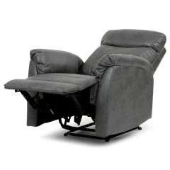 Relaxační sedačka 3+1+1, potah šedá látka v dekoru broušené kůže, funkce Relax I/II s aretací ASD-311 GREY3