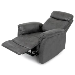 Relaxační sedačka 3+1+1, potah šedá látka v dekoru broušené kůže, funkce Relax I/II s aretací ASD-311 GREY3