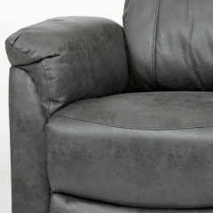Relaxační sedačka 3+1+1, potah šedá látka v dekoru broušené kůže, funkce Relax I/II s aretací ASD-311 GREY3