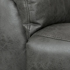 Relaxační sedačka 3+1+1, potah šedá látka v dekoru broušené kůže, funkce Relax I/II s aretací ASD-311 GREY3