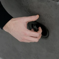 Relaxační sedačka 3+1+1, potah šedá látka v dekoru broušené kůže, funkce Relax I/II s aretací ASD-311 GREY3
