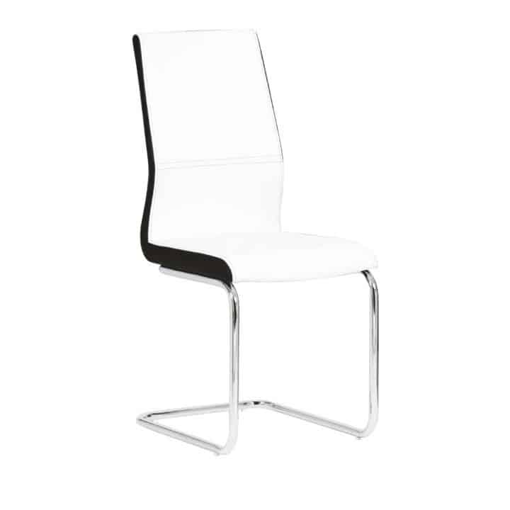 Tempo Kondela Židle NEANA - ekokůže bílá / černá + kupón KONDELA10 na okamžitou slevu 3% (kupón uplatníte v košíku)