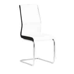 Židle NEANA - ekokůže bílá / černá