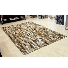 Luxusní koberec, kůže, typ patchworku, 141x200 cm, KOBEREC KOŽA typ5