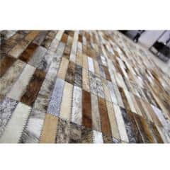Luxusní koberec, kůže, typ patchworku, 141x200 cm, KOBEREC KOŽA typ5