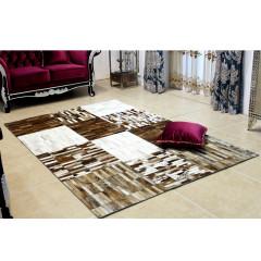 Luxusní koberec, kůže, typ patchworku, 69x140 cm, KOBEREC KOŽA typ4