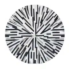 Luxusní koberec, kůže, typ patchworku, 200x200 cm, KOBEREC KOŽA typ8
