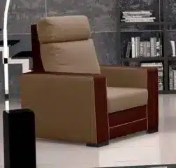 Křeslo Maxim sv.hnědá/Eko hnědá