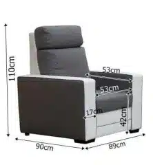 Křeslo Maxim sv.hnědá/Eko hnědá