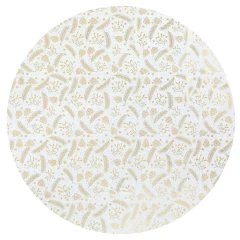 Ubrus kulatý - zlatý vánoční vzor, 100% polyester, pr. 140 cm. UBR097-9