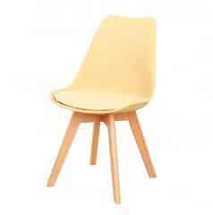 Židle, cappucino vanilková + buk, BALI