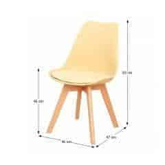 Židle, cappucino vanilková + buk, BALI