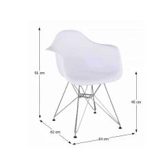 Židle - křeslo, bílá + chrom, FEMAN