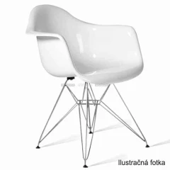 Židle - křeslo, bílá + chrom, FEMAN