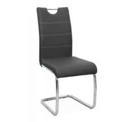 Jídelní židle Abira NEW - tmavě šedá ekokůže