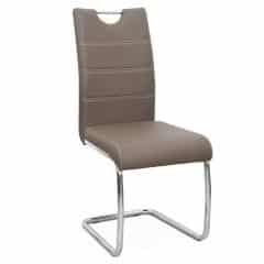 Jídelní židle ABIRA - hnědá ekokůže