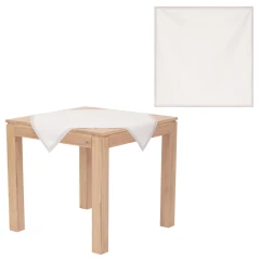 Ubrus vánoční - stříbrné okraje, bílý, 100% polyester, 80 x 80 cm UBR109-3