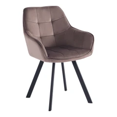 Designové křeslo PETIN, šedohnědá