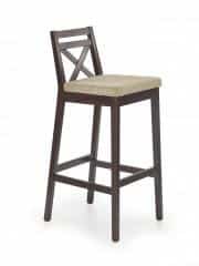 Barová židle Borys - tmavý ořech