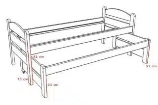 Postel s přistýlkou DPV 010