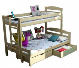 Patrová postel s rozšířeným spodním lůžkem PPS 001