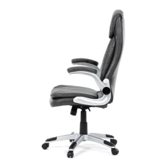 Křeslo kancelářské, šedá ekokůže, houpací mechanismus KA-F1218 GREY
