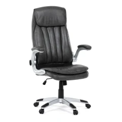 Křeslo kancelářské, šedá ekokůže, houpací mechanismus KA-F1218 GREY