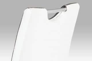 Jídelní židle HC-586 GR2 - šedá látka + bílá koženka