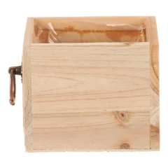 Šuplík dřevěný - obal na květiny, barva přírodní AB2209