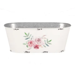 Kovový truhlík, design s růžemi. OK6385-L Kovový truhlík, design s růžemi. OK6385-L