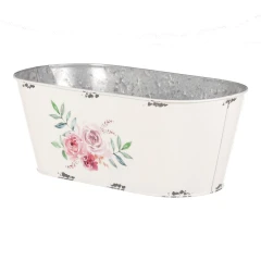 Kovový truhlík, design s růžemi. OK6385-L Kovový truhlík, design s růžemi. OK6385-L