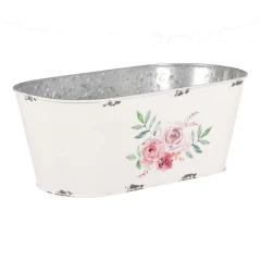 Kovový truhlík, design s růžemi. OK6385-L Kovový truhlík, design s růžemi. OK6385-L