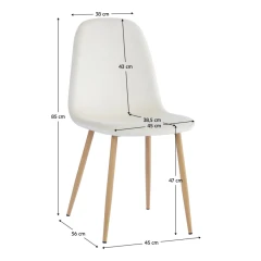Židle, béžová Dulux Velvet látka/buk, LEGA NEW