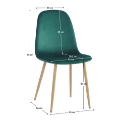 Židle, smaragdová Velvet látka/buk, LEGA NEW