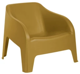PETRA ARMCHAIR plastové křeslo - okrová