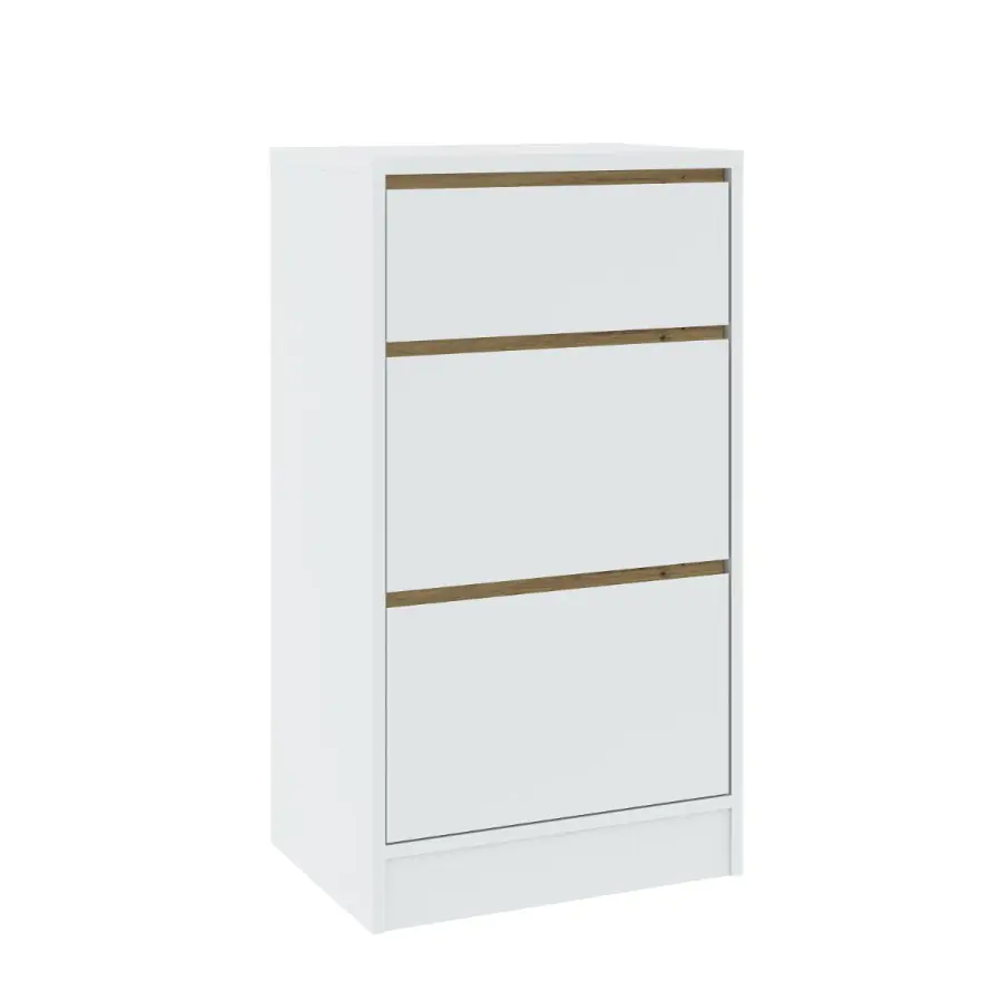 Casarredo Komoda 3S BURELA bílá/dub artisan