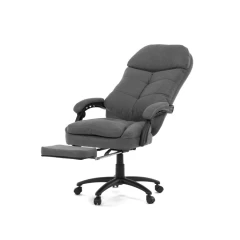 Kancelářské křeslo, tmavě šedá látka, synchronní mechanismus, podnožka KA-F1251 GREY2