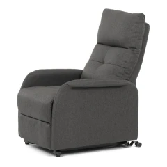 Křeslo polohovací, eletrické, šedá látka. TV-5482 GREY2