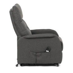 Křeslo polohovací, eletrické, šedá látka. TV-5482 GREY2