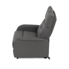 Křeslo polohovací, eletrické, šedá látka. TV-5482 GREY2
