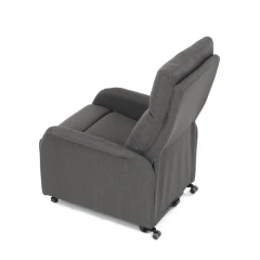 Křeslo polohovací, eletrické, šedá látka. TV-5482 GREY2