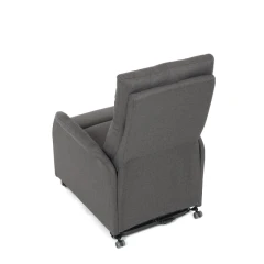 Křeslo polohovací, eletrické, šedá látka. TV-5482 GREY2