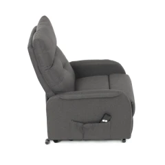 Křeslo polohovací, eletrické, šedá látka. TV-5482 GREY2