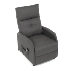 Křeslo polohovací, eletrické, šedá látka. TV-5482 GREY2